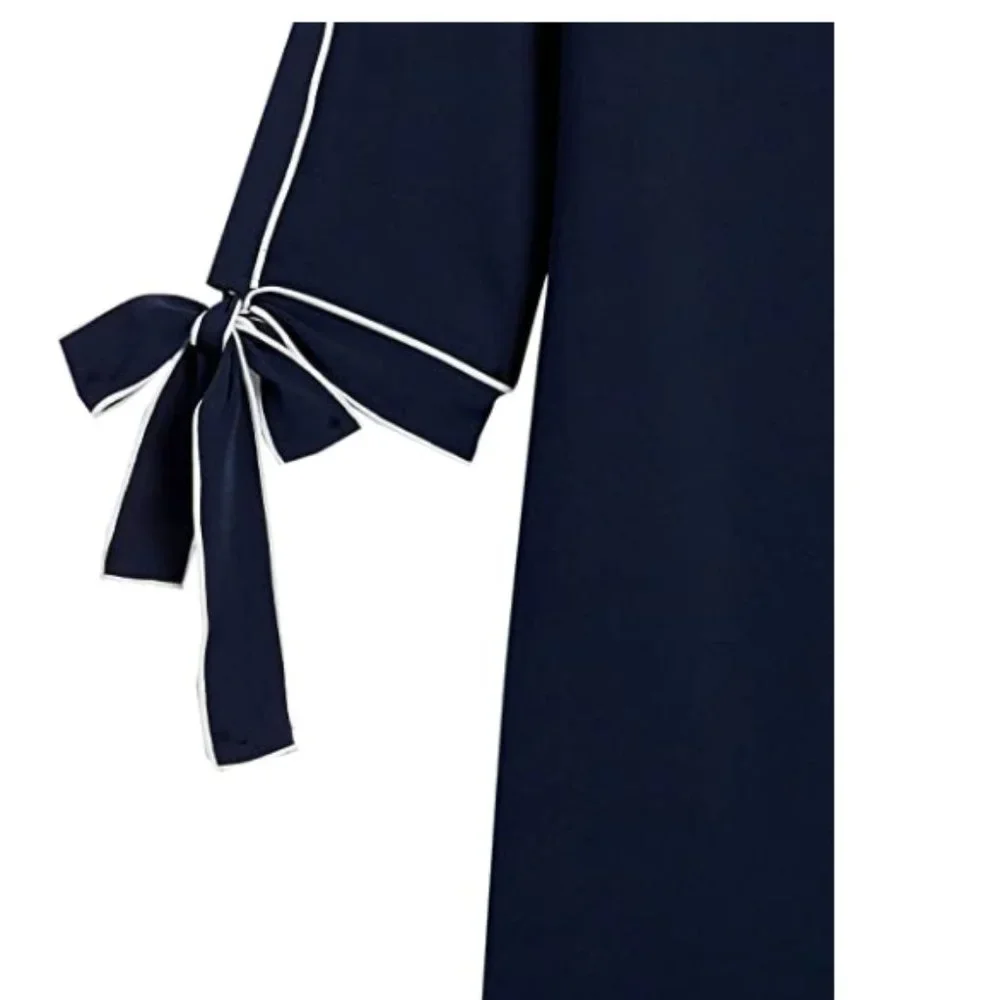 Lark & Ro Navy Blue shift dress with bow sleeves - Sz 2 - Picture 4 of 5